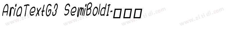AriaTextG3 SemiBoldI字体转换